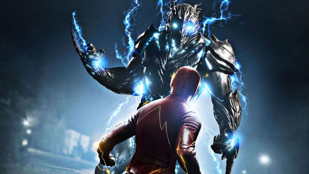 Savitar about to attack the Flash.