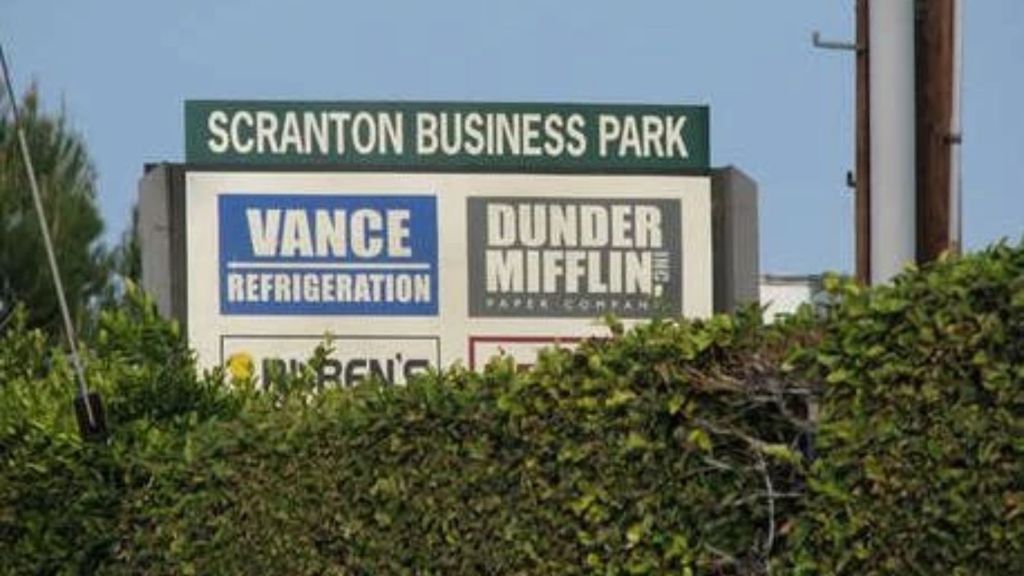 The Scranton Business Park sign.