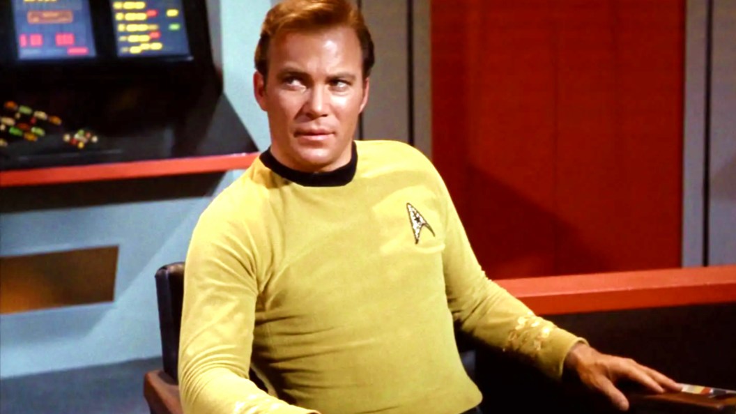William Shatner as Captain James T Kirk in Star Trek: The Original Series