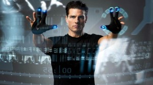 Tom Cruise using his touchscreen gloves in Minority Report