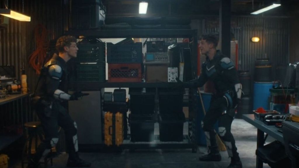 Two Vigilantes pointing at each other.