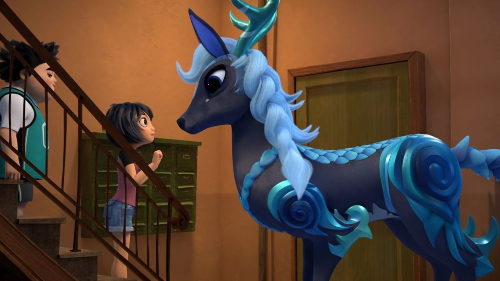 A horse with horns in Abominable and the Invisible City