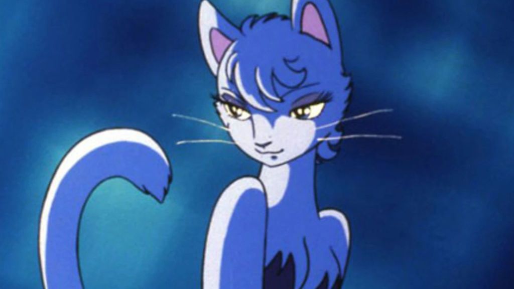 Bagi, the Monster of Mighty Nature. Blue cat in frame
