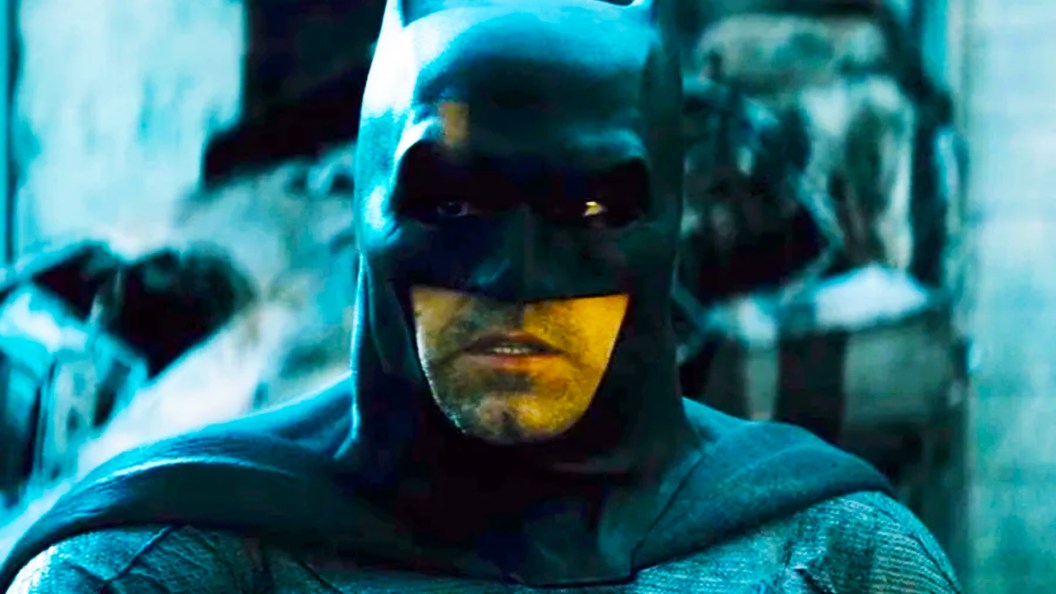 Ben Affleck in his Batman costume in the DCEU