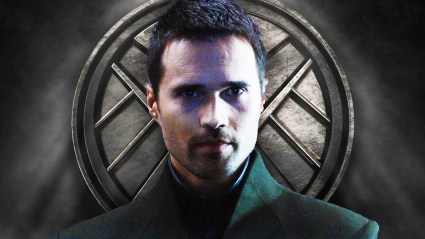 Brett Dalton as Hive with the Agents of SHIELD logo