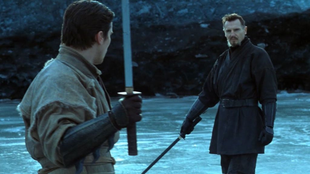 Bruce Wayne and Ra's al Ghul in Batman Begins