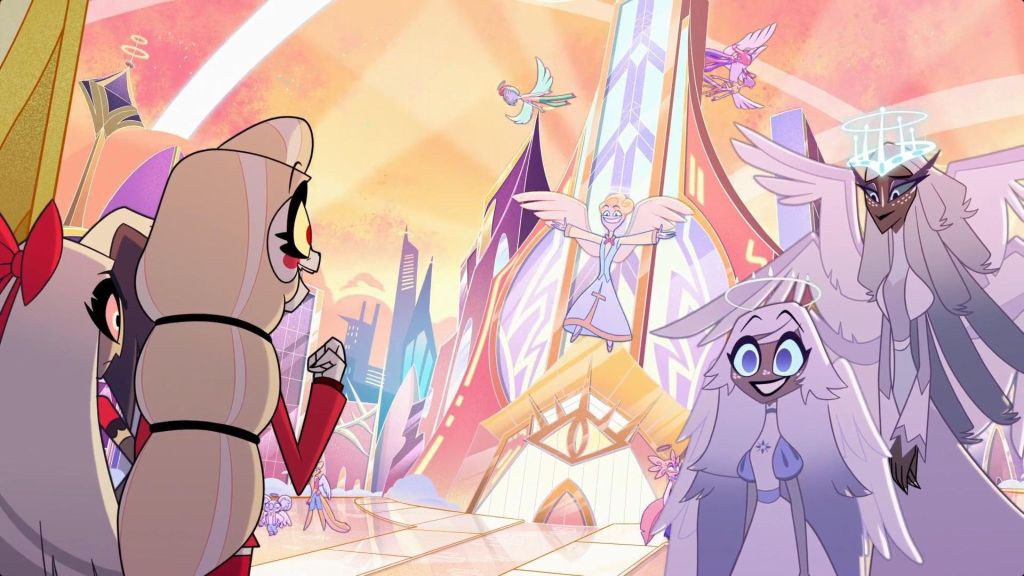 Charlie, St. Peter, Sera, and Emily Hazbin Hotel