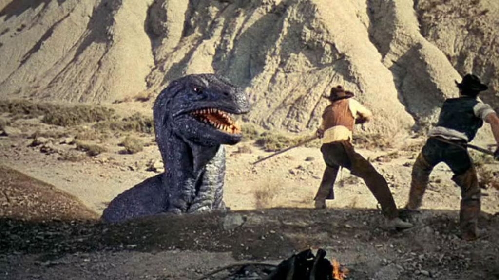 Cowboys vs dinosaurs in The Valley of Gwangi