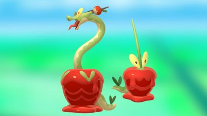 Dipplin and Hydrapple on Pokemon Go Map