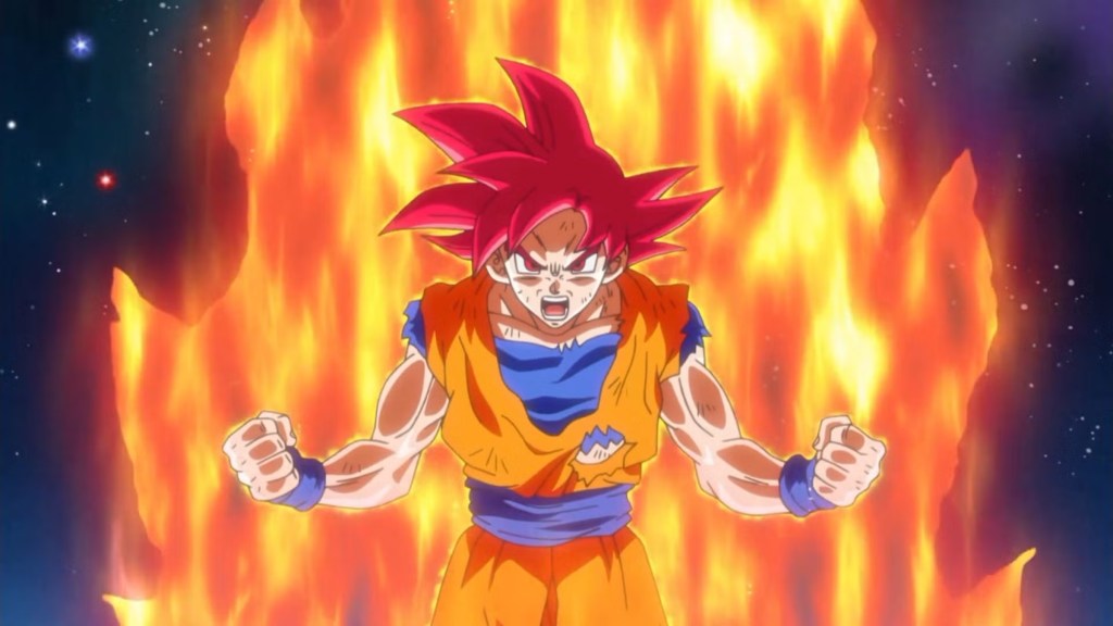 Super Saiyan God Goku in Dragon Ball