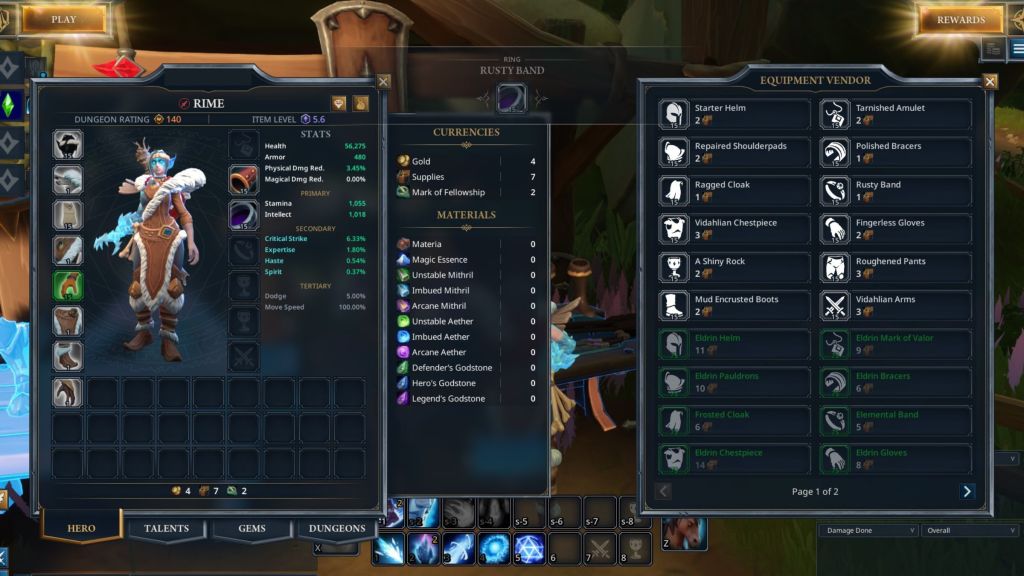 Fellowship Character Gear Screenshot