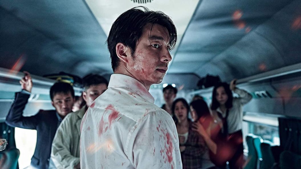 Gong Yoo in the poster for Asian horror movie Train to Busan