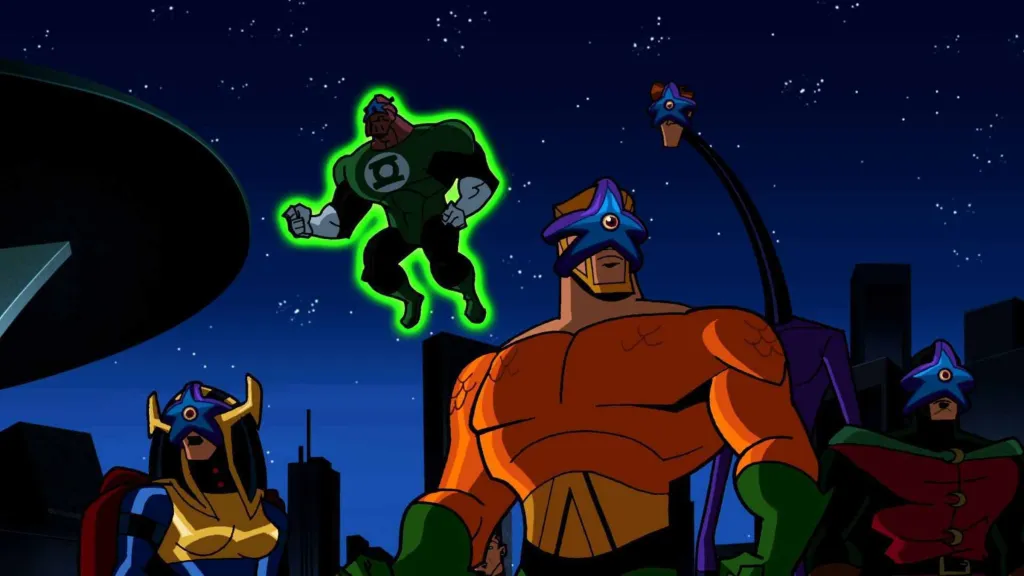 Heroes being controlled by Starro in Batman The Brave and the Bold