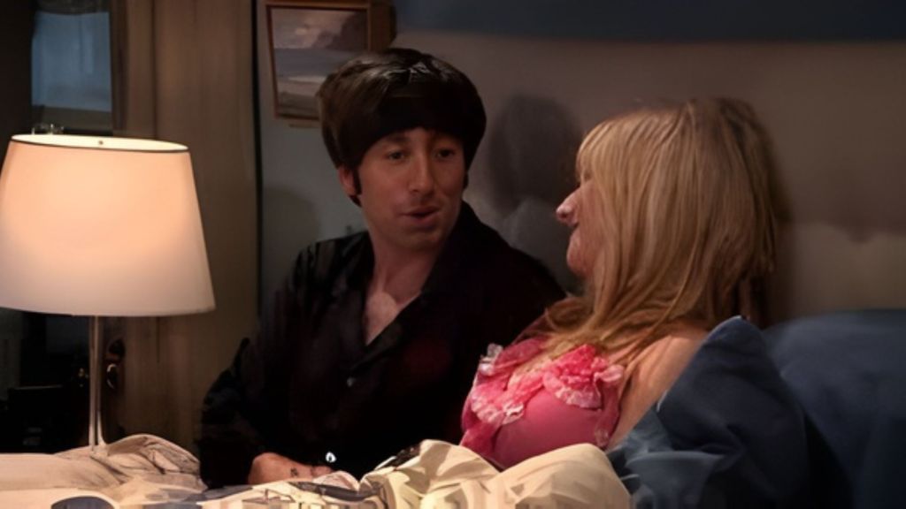 Howard and Bernadette in bed on The Big Bang Theory