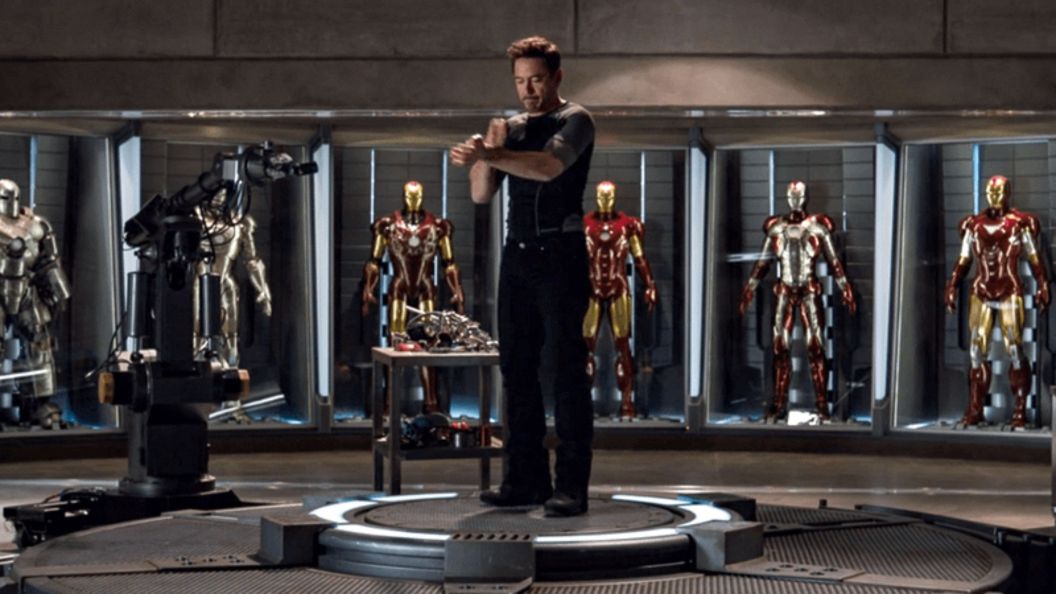 Iron Man in his Hall of Armors