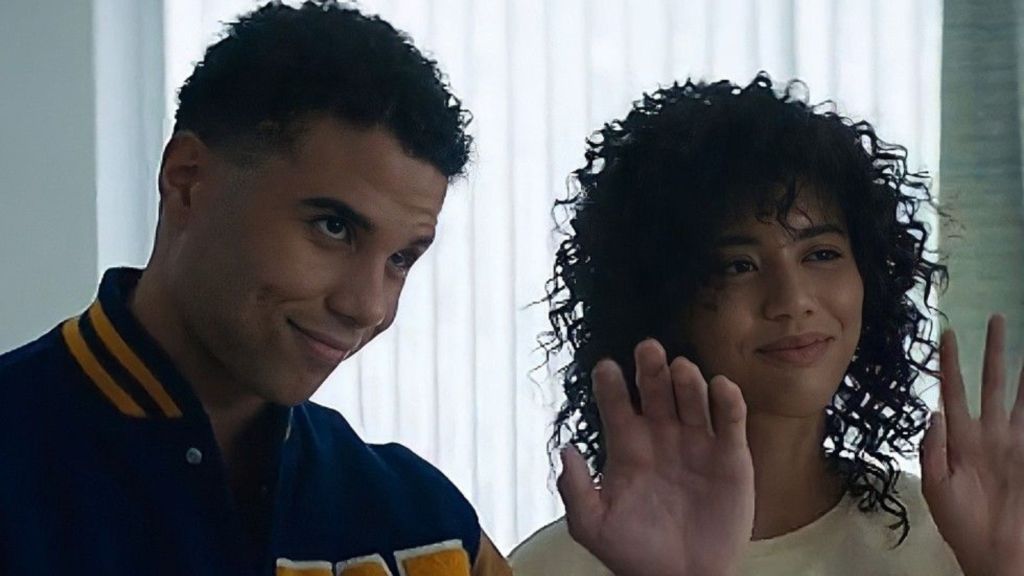 Jasmin Savoy Brown as Mindy Meeks-Martin and Mason Gooding as Chad Meeks-Martin in Scream VI