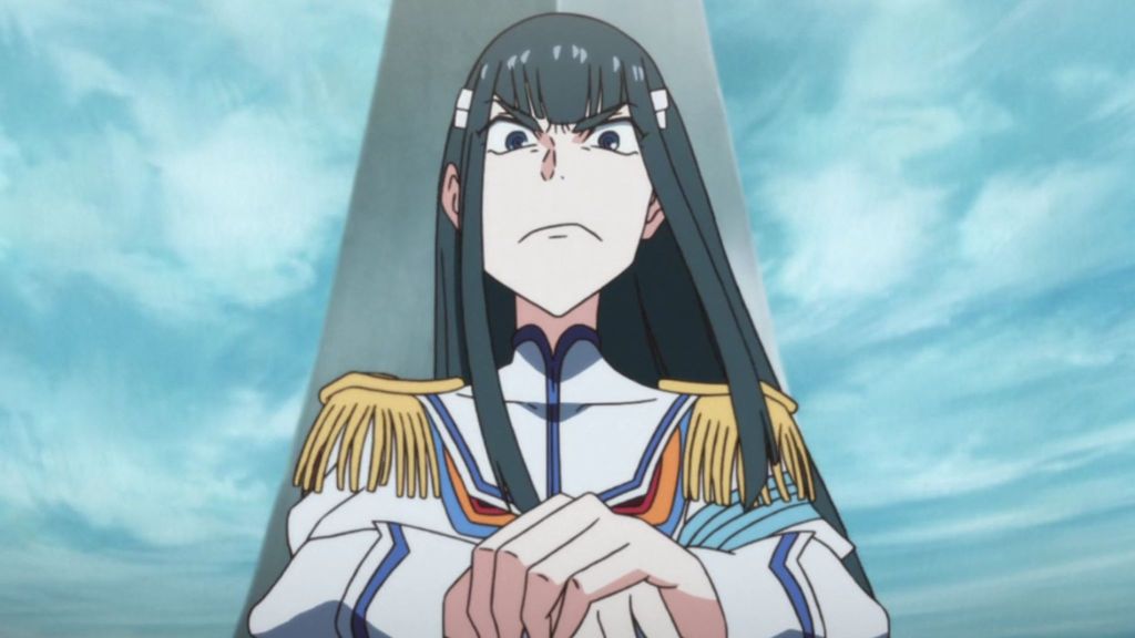 Main character with a sky background in Kill La Kill
