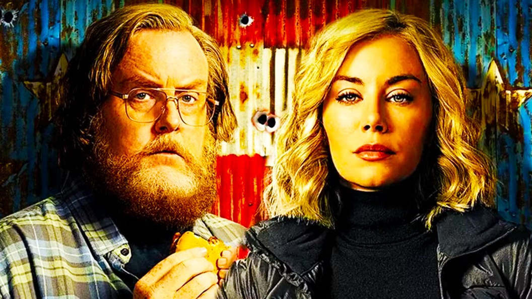 John Economos and Emilia Harcourt in Peacemaker season 2 posters