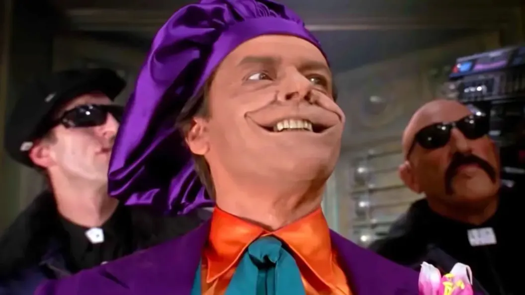 Joker in the museum scene in Batman