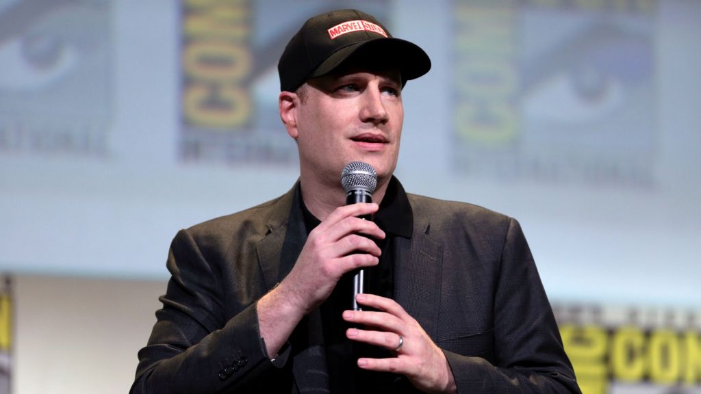 Kevin Feige speaking at the 2016 San Diego Comic Con International at the San Diego Convention Center in San Diego, California