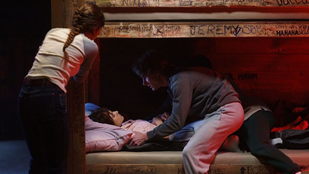 Mason Thames as Finney and Madeleine McGraw as Gwen in The Black Phone 2