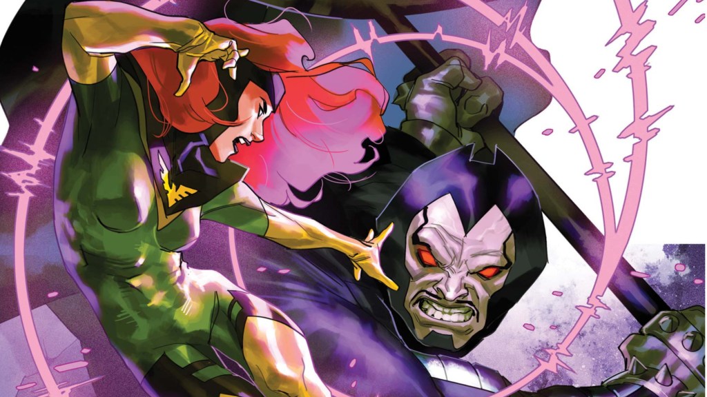 Jean Grey battling a member of the Black Order