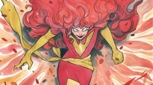 Jean Grey as the Dark Phoenix lurching forward