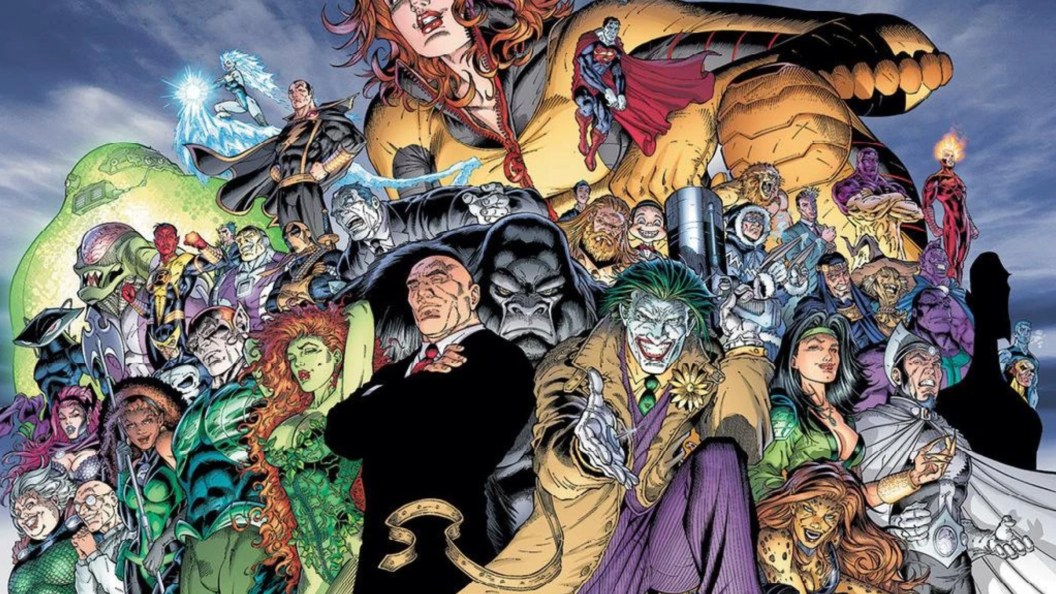 The assembled villains of Prime Earth in the DC Multiverse