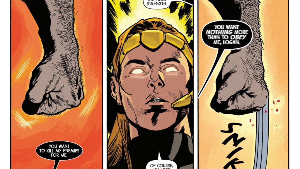 Wolverine resisting Revelation and Fabian Cortez