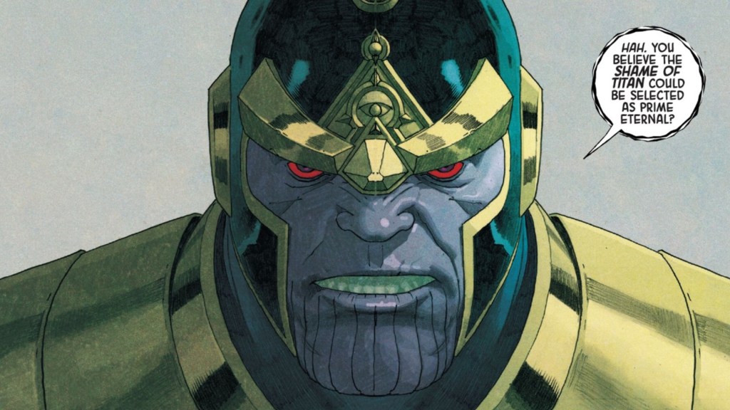 Thanos talking about being Prime Eternal