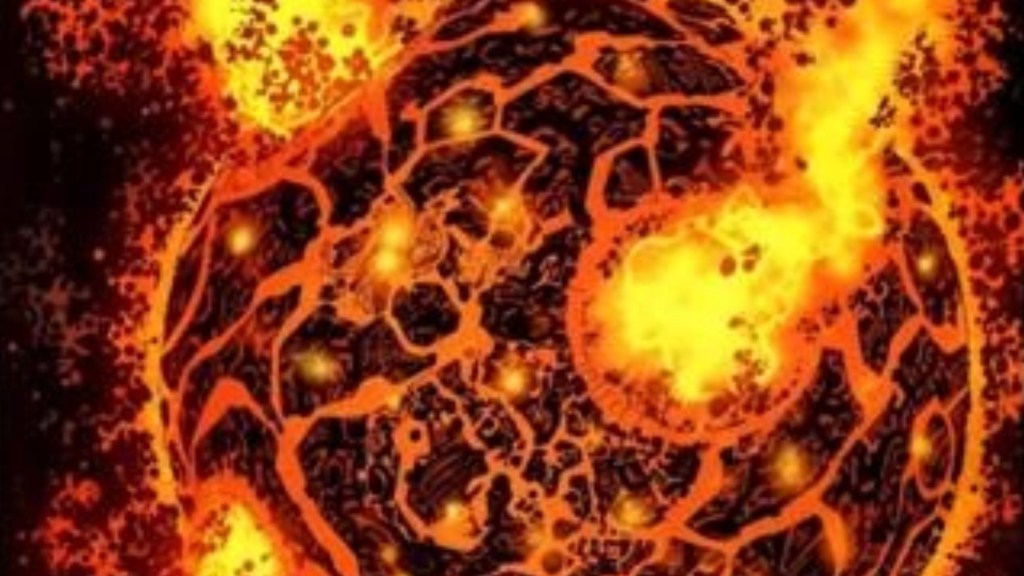 The burning world of Apokolips