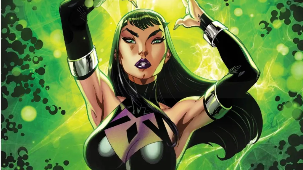 Sersi surrounded by emerald energies