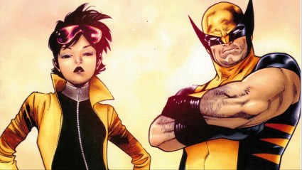 Wolverine and Jubilee standing together