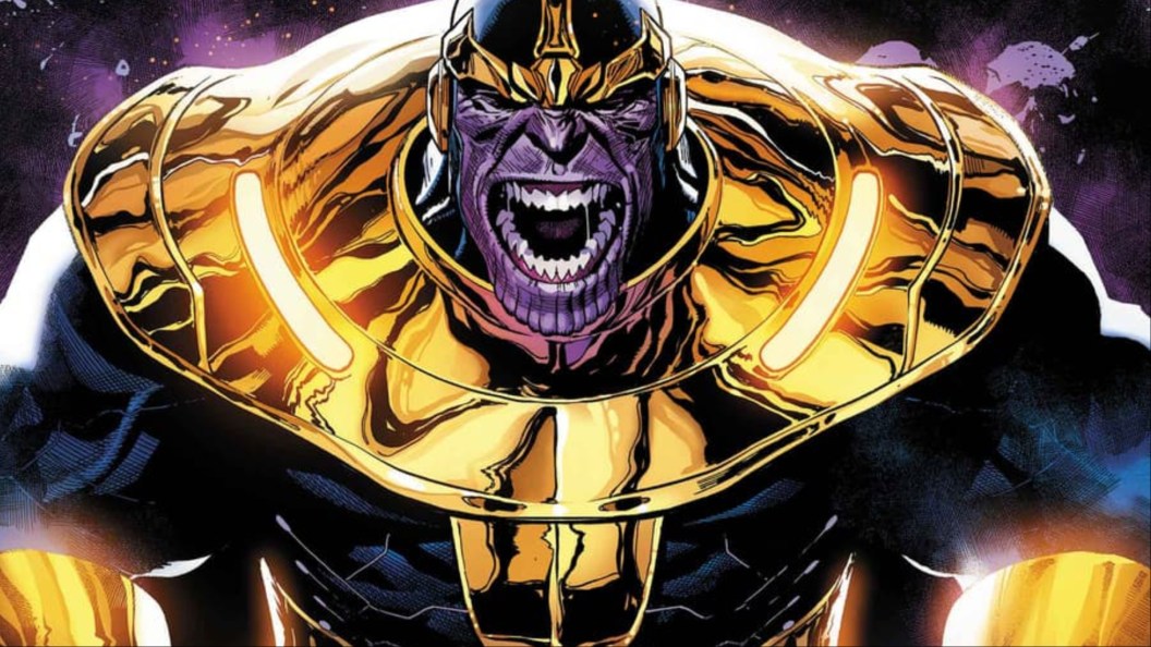 Thanos yelling with rage