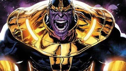 Thanos yelling with rage
