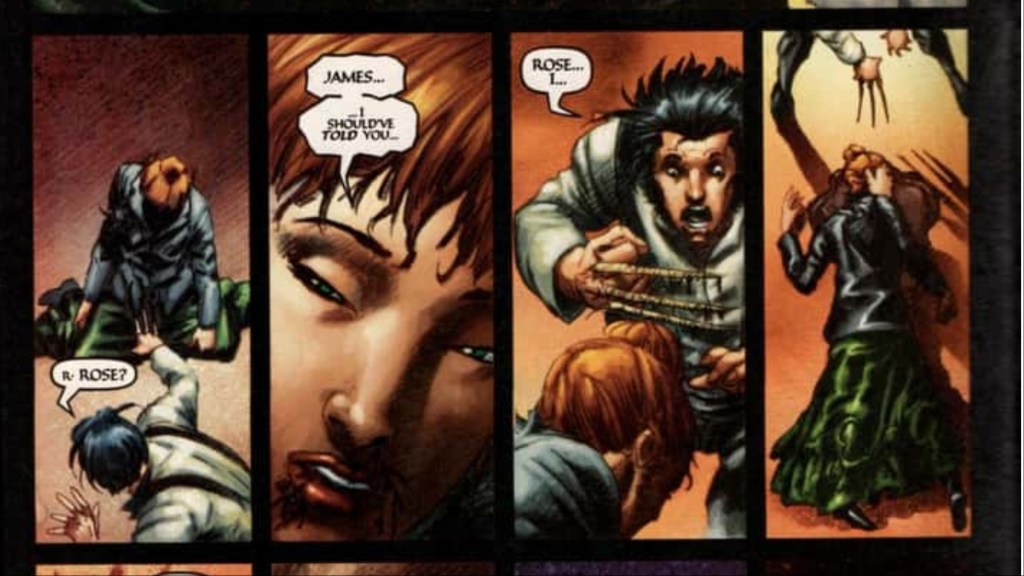 Young Wolverine and Rose after he stabbed her