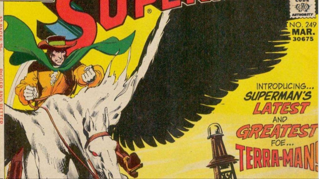 Terra-Man riding his pegasus