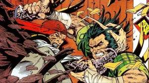 Wolverine and Lady Deathstrike fighting each other