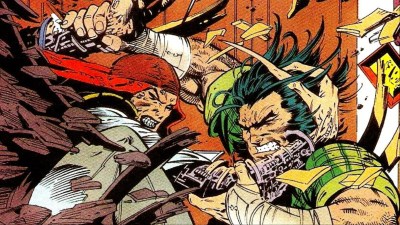 Wolverine and Lady Deathstrike fighting each other
