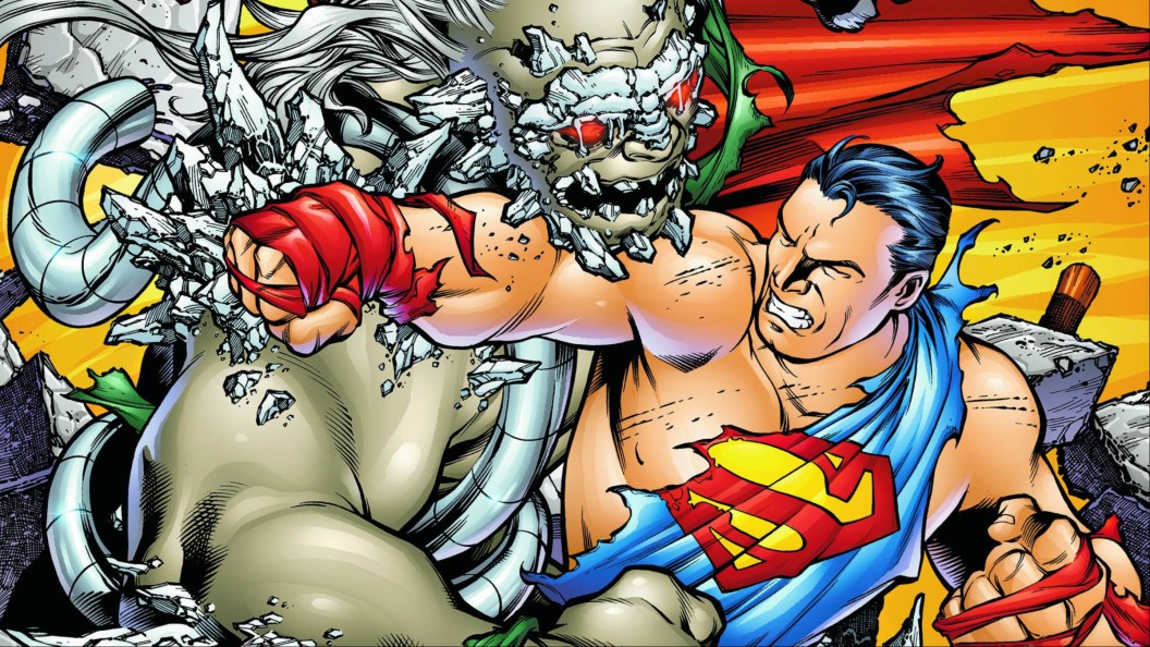 Superman battling Doomsday