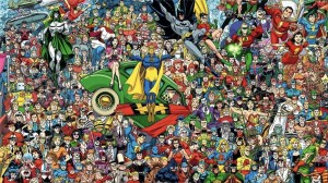 Every character in the history of DC Comics together drawn by Scott Koblish