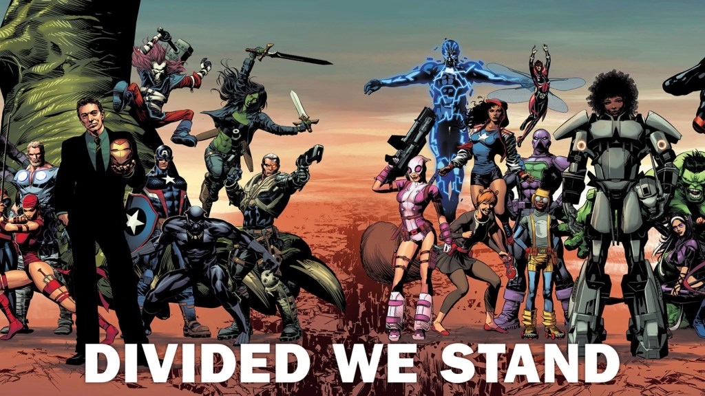 The characters of the Marvel Universe gathered together