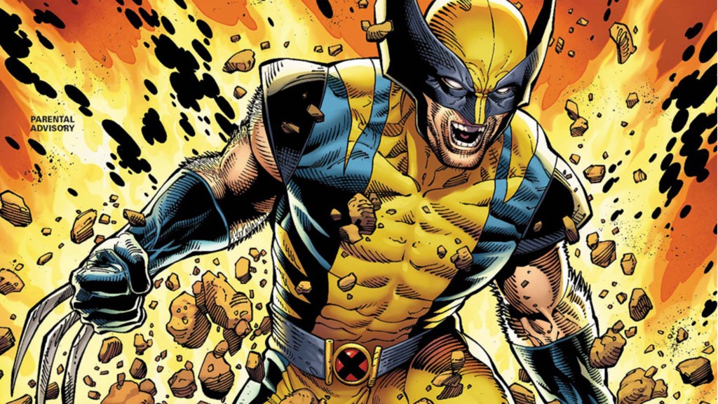 Wolverine jumping out of the ground