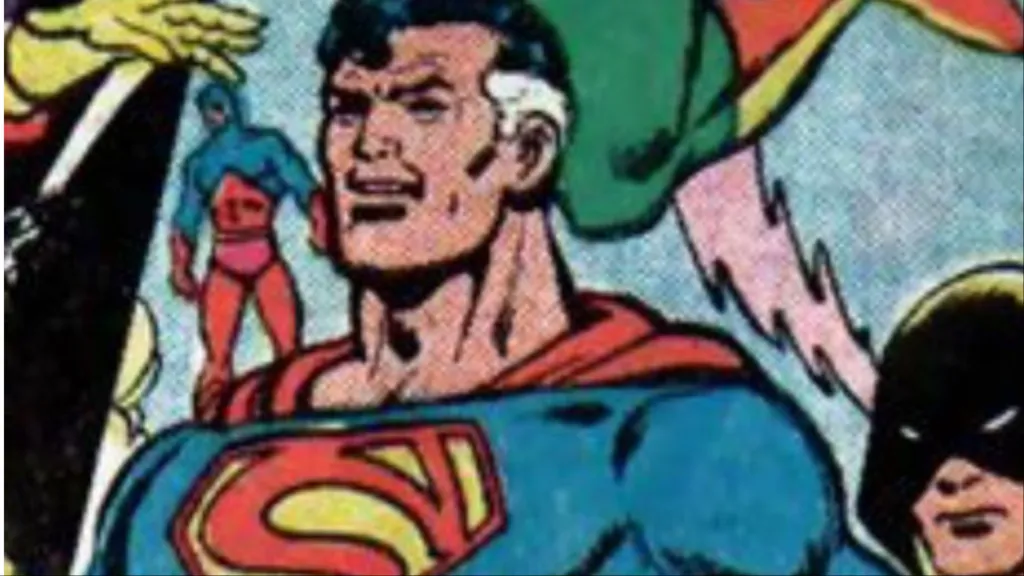 Earth-Two Superman with the Atom on his shoulder