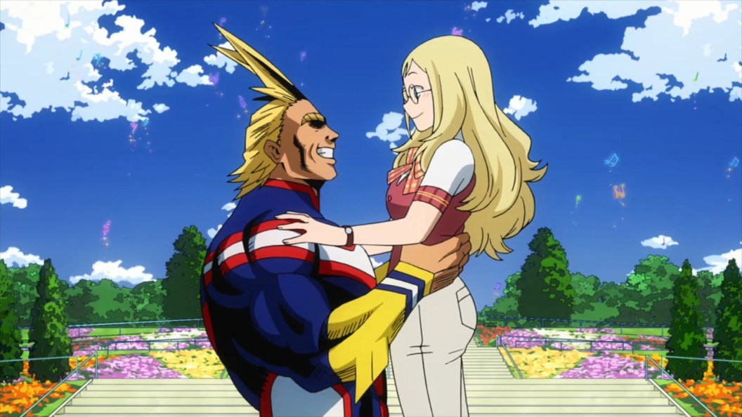 All Might and Melissa in My Hero Academia: Two Heroes