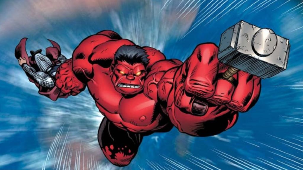 Red Hulk with Mjolnir