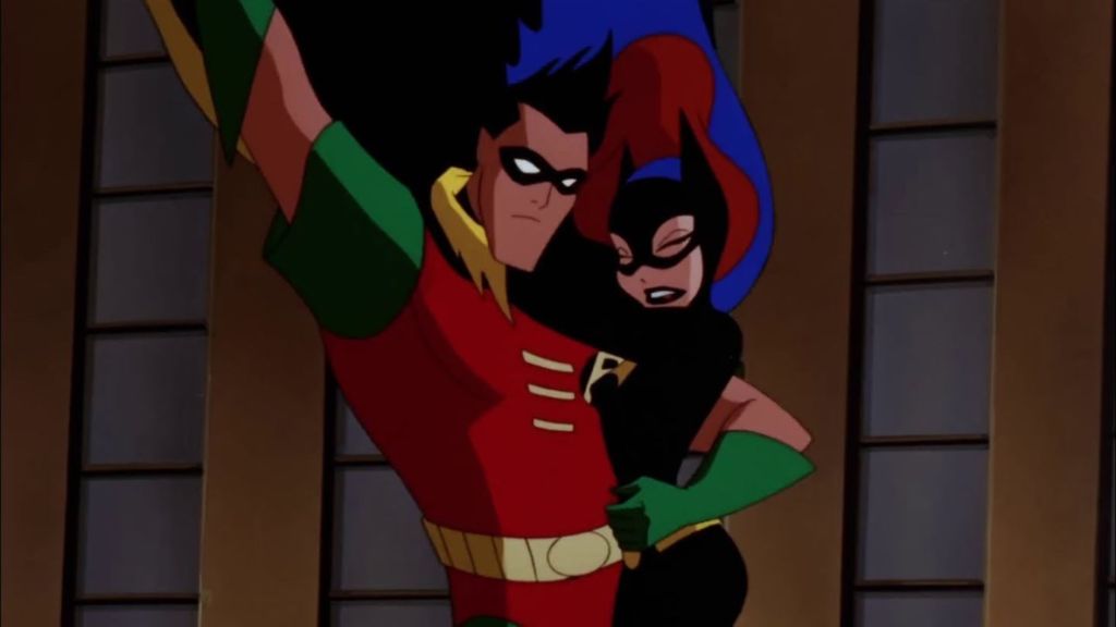 Robin and Batgirl in the Old Wounds Episodes of the The New Batman Adventures
