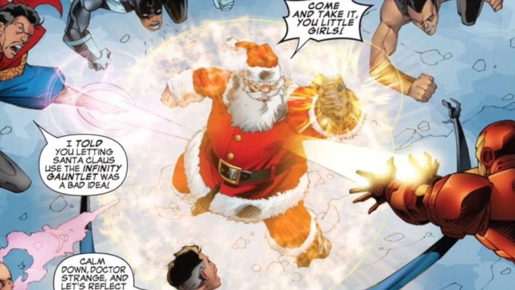 Santa with the Infinity Stones