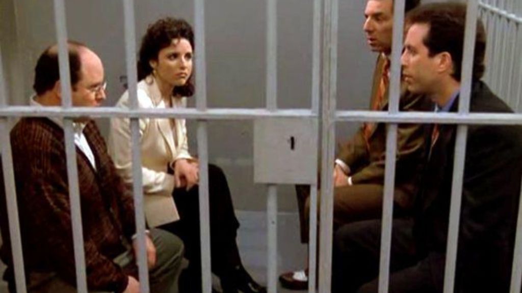 The cast of Seinfeld goes to jail at the end of the series.