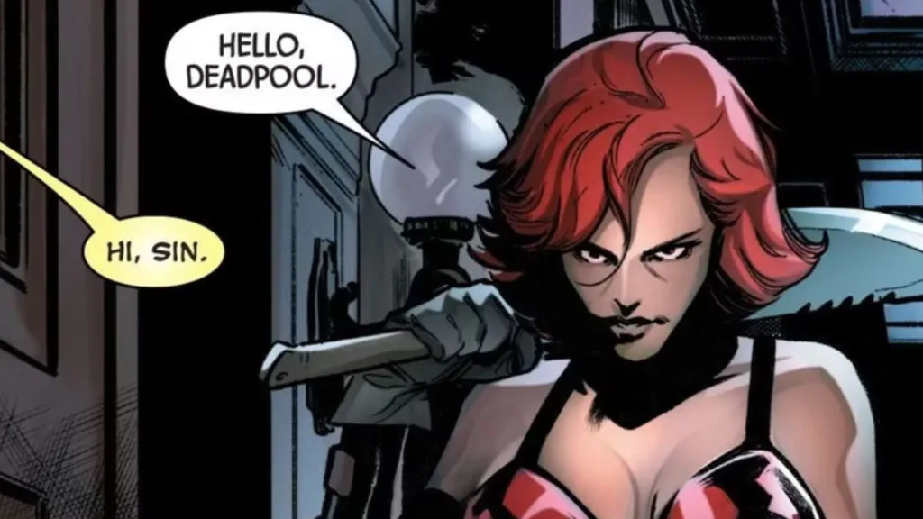 Sinthia Schmidt holding a dagger 